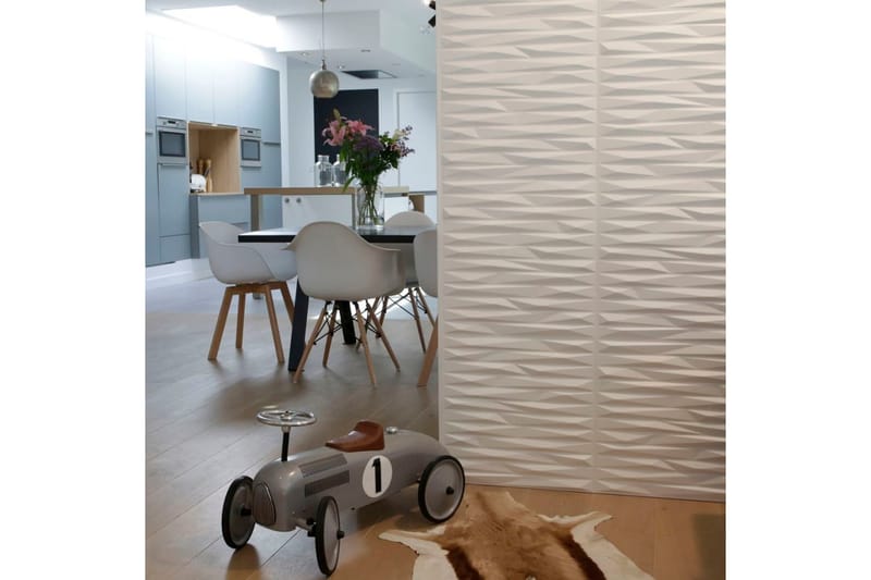 WallArt Väggpanel 3D Valeria 12 st GA-WA24 - Vit - Inredning - Väggdekor