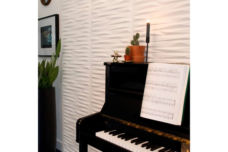WallArt Väggpanel 3D Valeria 12 st GA-WA24 - Vit - Inredning - Väggdekor
