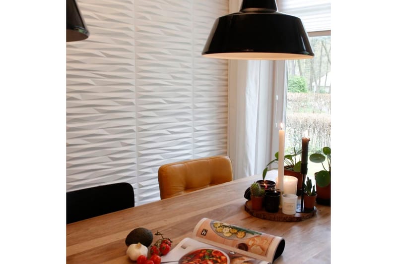WallArt Väggpanel 3D Valeria 12 st GA-WA24 - Vit - Inredning - Väggdekor