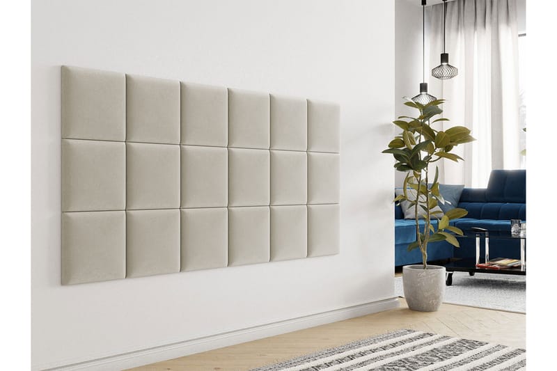 Zaratuz Väggpanel 30x4x30 cm Stoppad - Sammet/Beige - Inredning - Väggdekor
