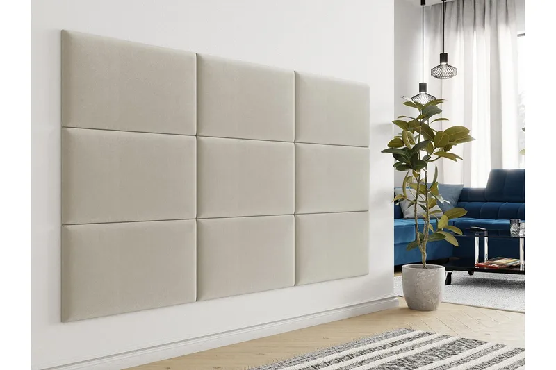 Zaratuz Väggpanel 40x4x70 cm Stoppad - Sammet/Beige - Inredning - Väggdekor