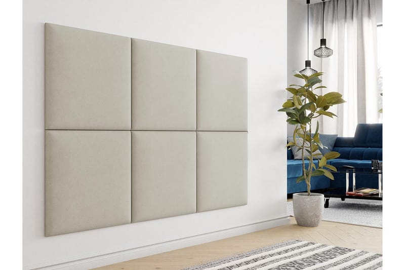 Zaratuz Väggpanel 60x4x60 cm Stoppad - Sammet/Beige - Inredning - Väggdekor