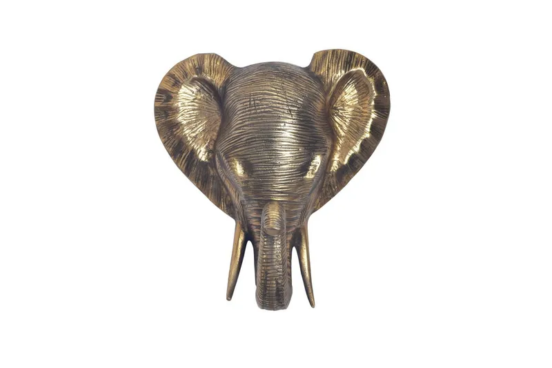 Väggdekoration Wohnling Elefant Polerad gjuten aluminium väggmonterad industriell, undefined