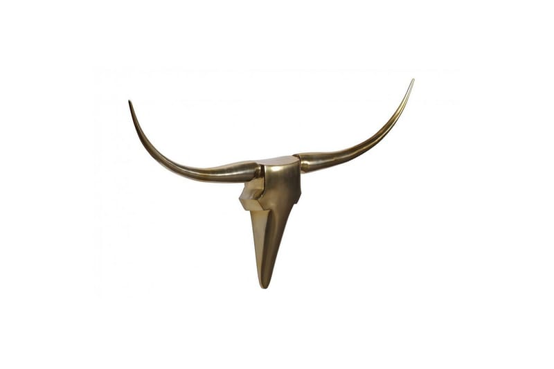 Väggdekoration Wohnling Tjur Handpolerad Aluminium Industriell Guld, 125 cm - Guld, 125 cm - Inredning - Väggdekor