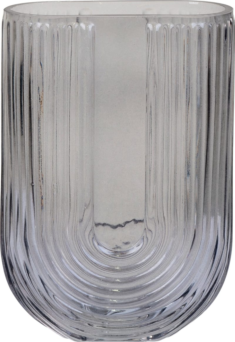 Blomvas 19 cm - rökigt glas - Inredning - Vas