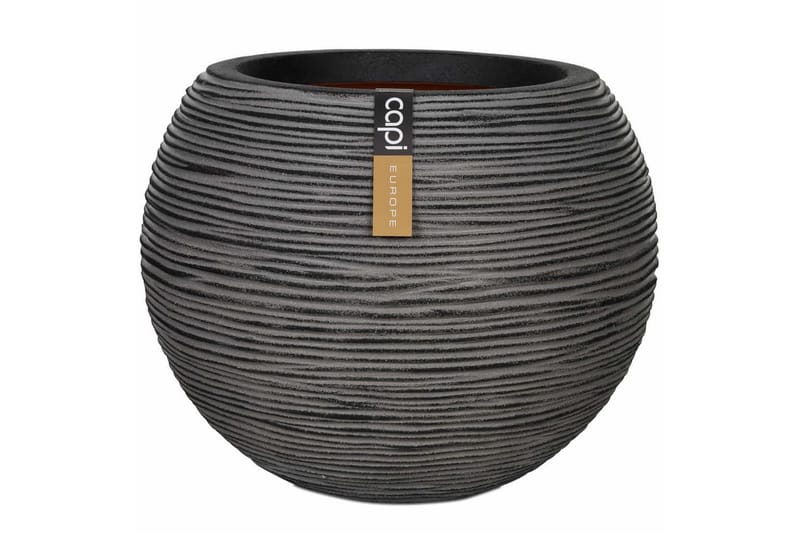 Capi Nature Rib Vas Rund 62x48 cm - Antracit - Inredning - Vas