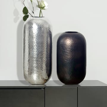 Corara Vas 46 cm Set om 2 - Silverfärgad och svart brons - Inredning - Vas - Cylindervas