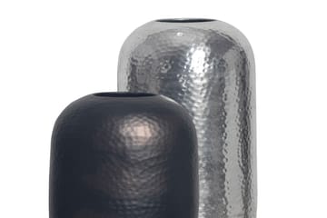 Corara Vas 46 cm Set om 2 - Silverfärgad och svart brons - Inredning - Vas - Cylindervas