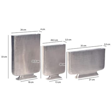 Corova Vas 33 cm Set om 3 - Silverfärgad - Inredning - Vas