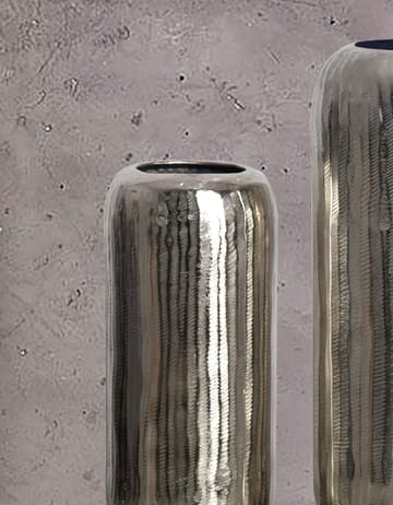 Dalaro Vas 40 cm Set om 2 - silverfärgad - Inredning - Vas - Cylindervas