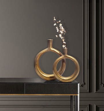 Dalena Vas 45 cm Set om 2 - antikguld - Inredning - Vas