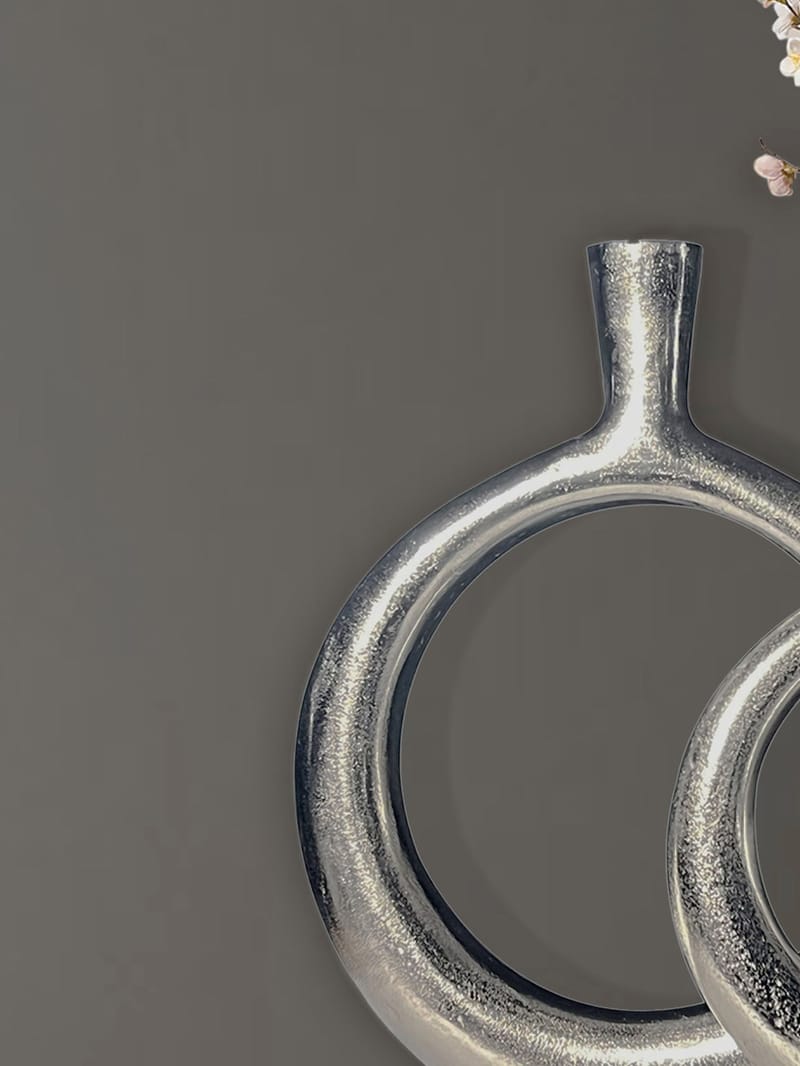 Dalena Vas 45 cm Set om 2 - silverfärgad - Inredning - Vas