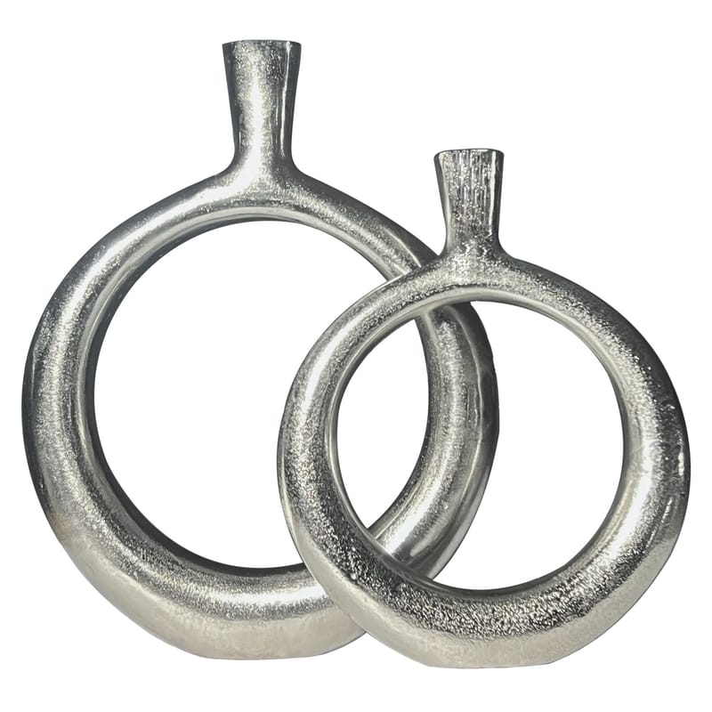 Dalena Vas 45 cm Set om 2 - silverfärgad - Inredning - Vas