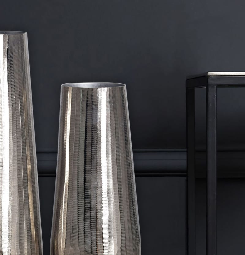Daleri Vas 45 cm Set om 2 - Silverfärgad - Inredning - Vas - Cylindervas