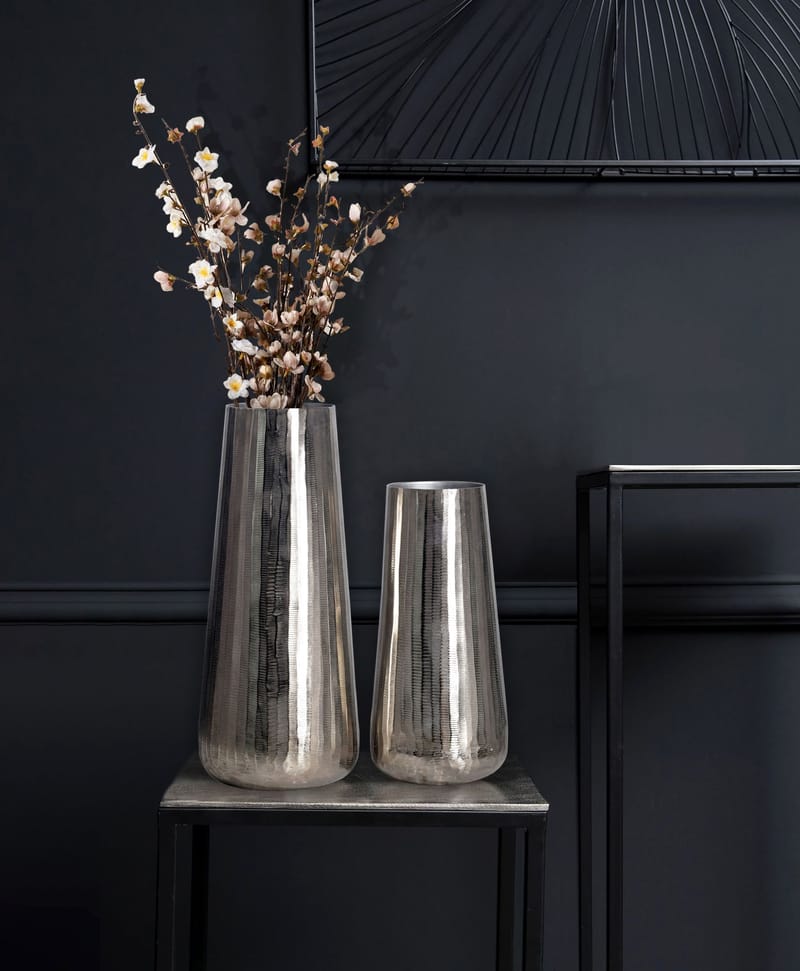 Daleri Vas 45 cm Set om 2 - Silverfärgad - Inredning - Vas - Cylindervas