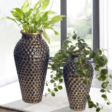 Dalilo Vas 51 cm Set om 2 - Antikguld med mörk patina - Inredning - Vas