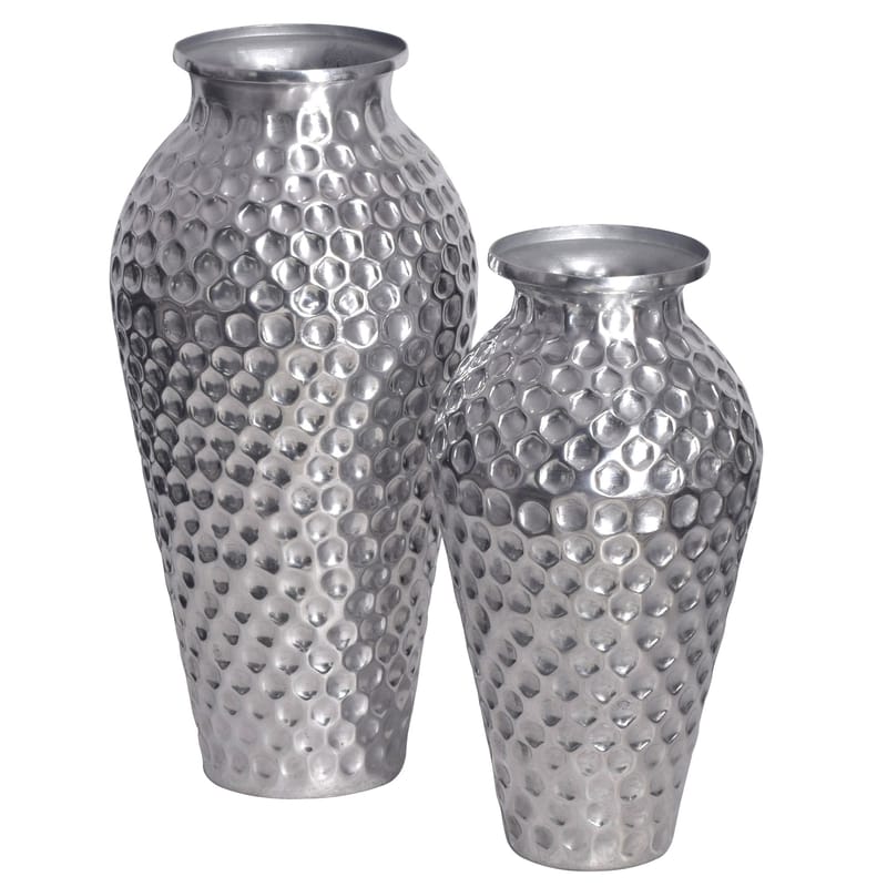 Dalilo Vas 51 cm Set om 2 - Silverfärgad - Inredning - Vas