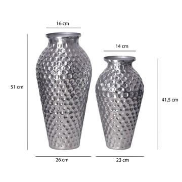 Dalilo Vas 51 cm Set om 2 - Silverfärgad - Inredning - Vas