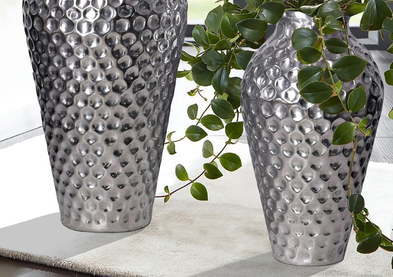Dalilo Vas 51 cm Set om 2 - Silverfärgad - Inredning - Vas