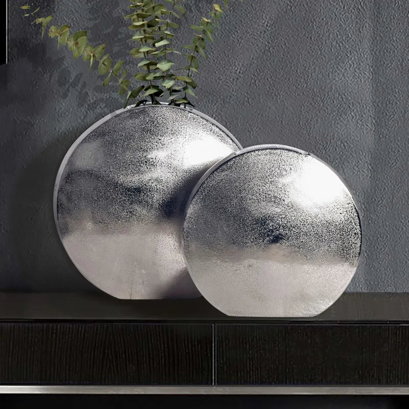Dalora Vas 34 cm Set om 2 - Silverfärgad - Inredning - Vas