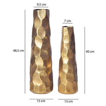Daluna Vas 49 cm Set om 2 - Guldfärgad - Inredning - Vas - Cylindervas