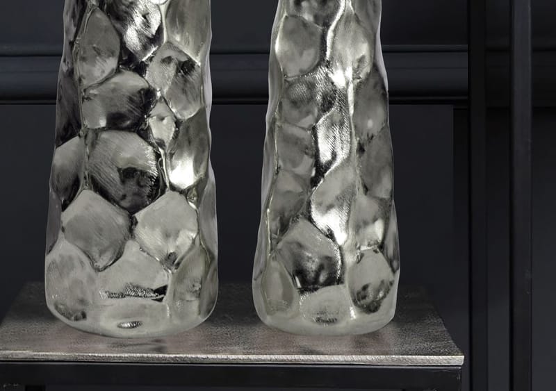 Daluna Vas 49 cm Set om 2 - Silverfärgad - Inredning - Vas - Cylindervas