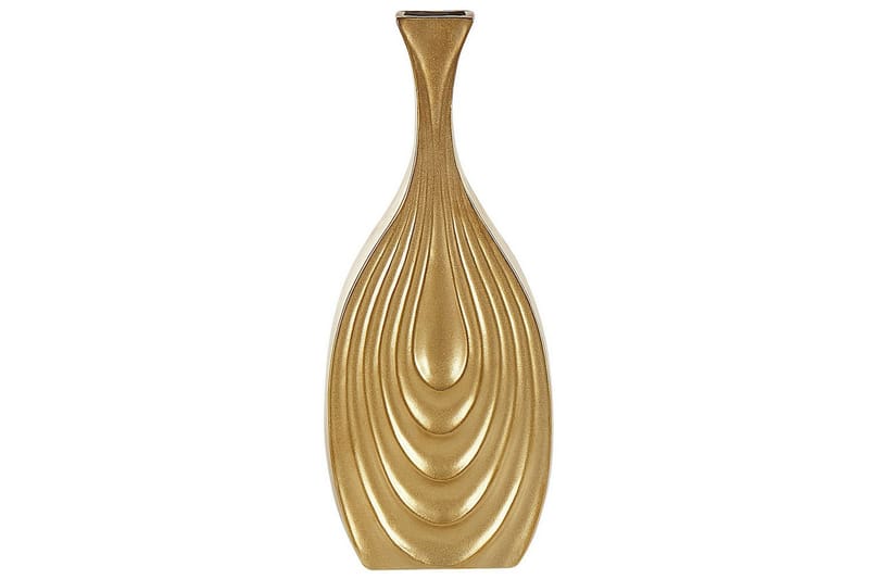 Dekorationsvas Thapsus Guld, 16x4x39 cm - Guld, 16x4x39 cm - Inredning - Vas