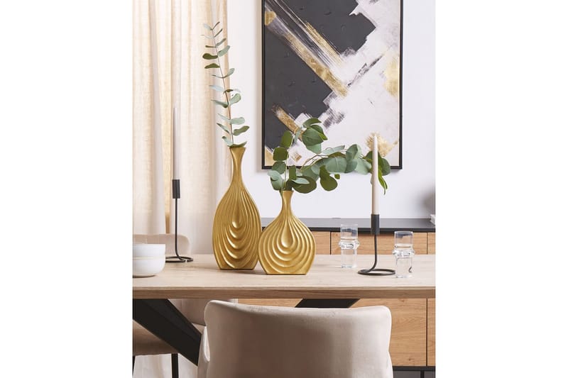 Dekorationsvas Thapsus Guld, 16x4x39 cm - Guld, 16x4x39 cm - Inredning - Vas