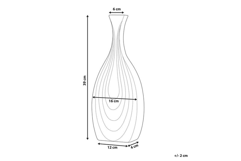 Dekorationsvas Thapsus Svart, 16x4x39 cm - Svart, 16x4x39 cm - Inredning - Vas