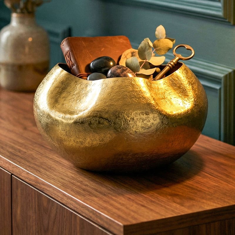 Harvik Bordsvas 30 cm i aluminium - Guld - Inredning - Vas