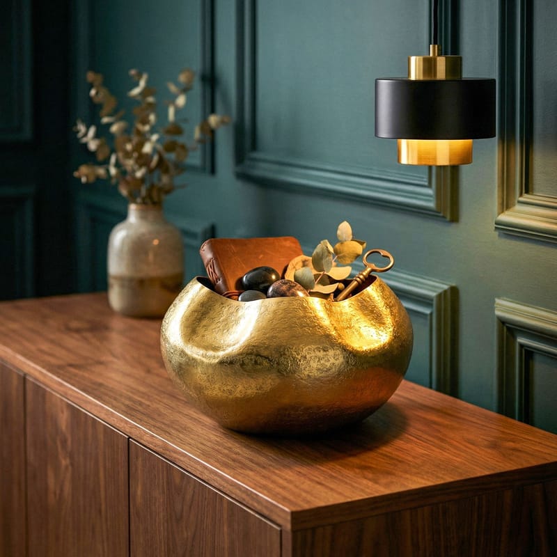 Harvik Bordsvas 30 cm i aluminium - Guld - Inredning - Vas