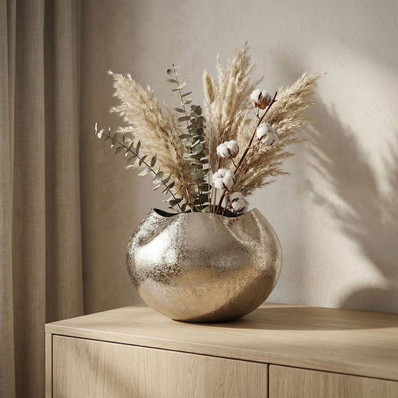 Harvik Bordsvas 30 cm i aluminium - Silver - Inredning - Vas