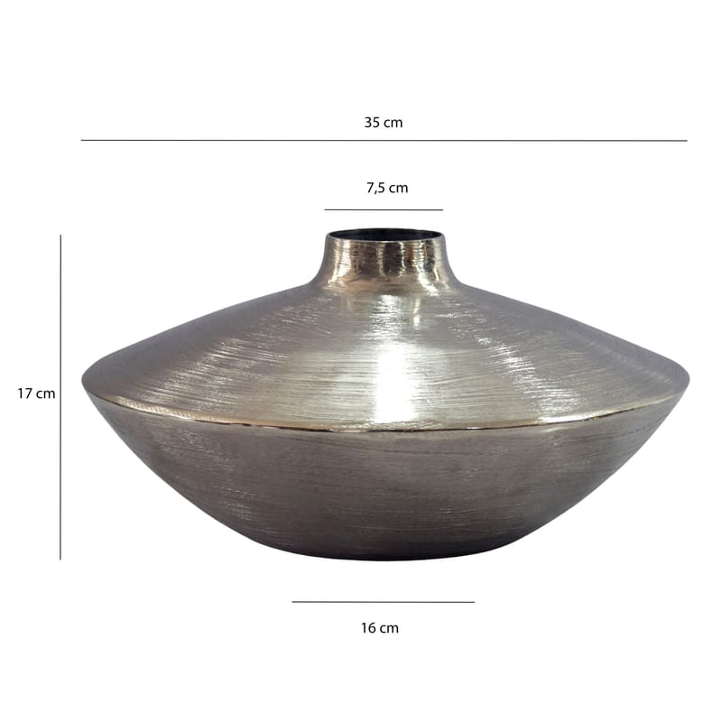 Helin Bordsvas 35 cm i aluminium - Silver - Inredning - Vas
