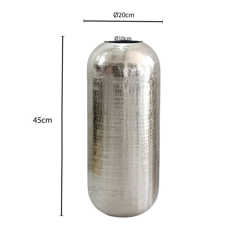 Korva Golvvas 45 cm i aluminium - Silver - Inredning - Vas