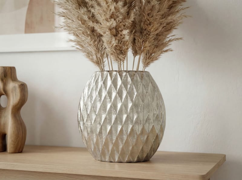 Larek Bordsvas i aluminium - Silver - Inredning - Vas