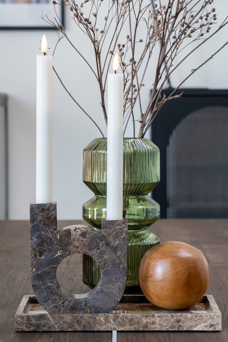 Vas Glas 24,5 cm - grön - Inredning - Vas
