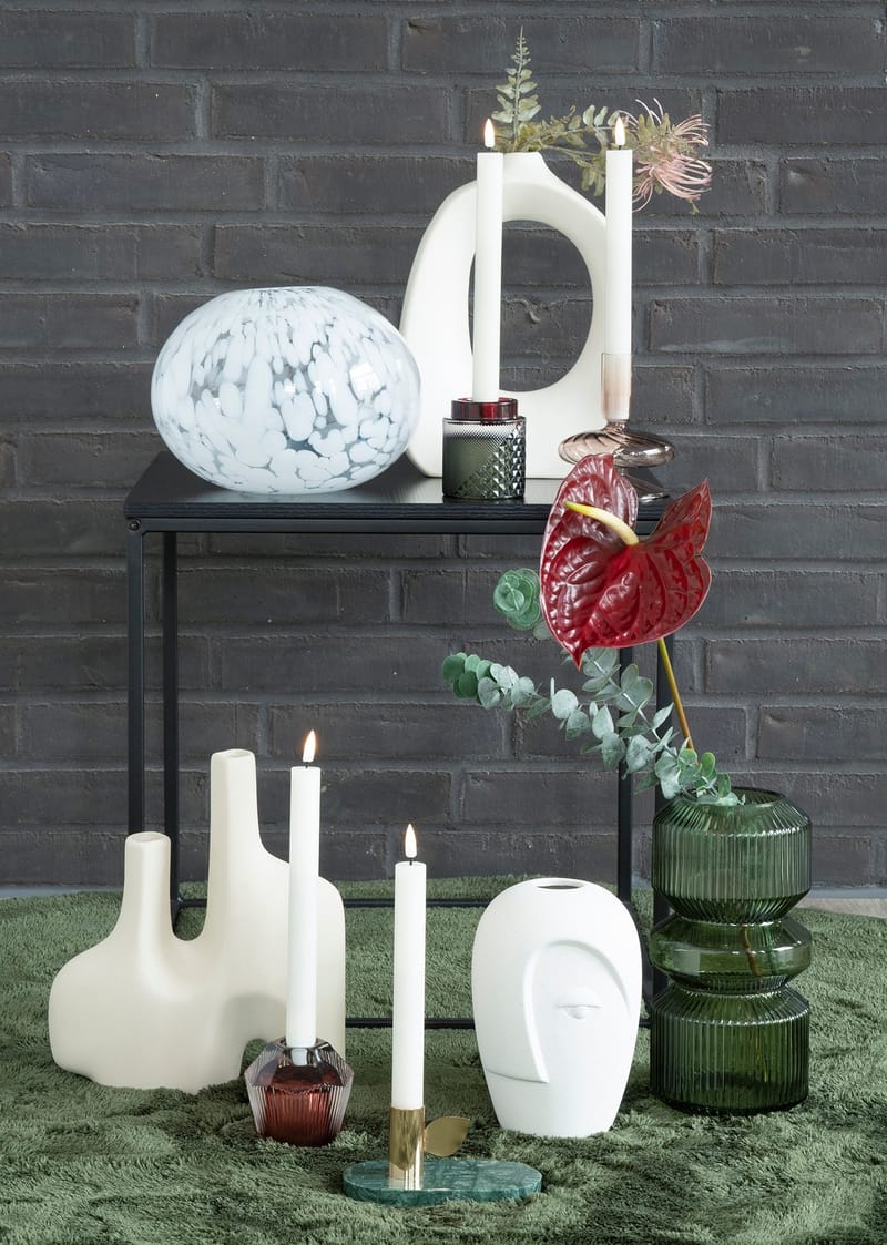 Vas Glas 24,5 cm - grön - Inredning - Vas