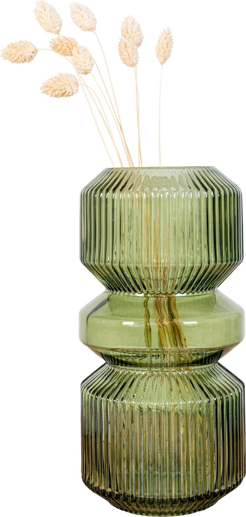 Vas Glas 24,5 cm - grön - Inredning - Vas