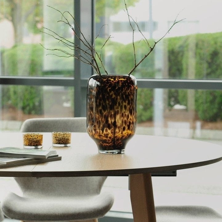 Vas Glas 27,5 cm - bärnstensfärgad - Inredning - Vas