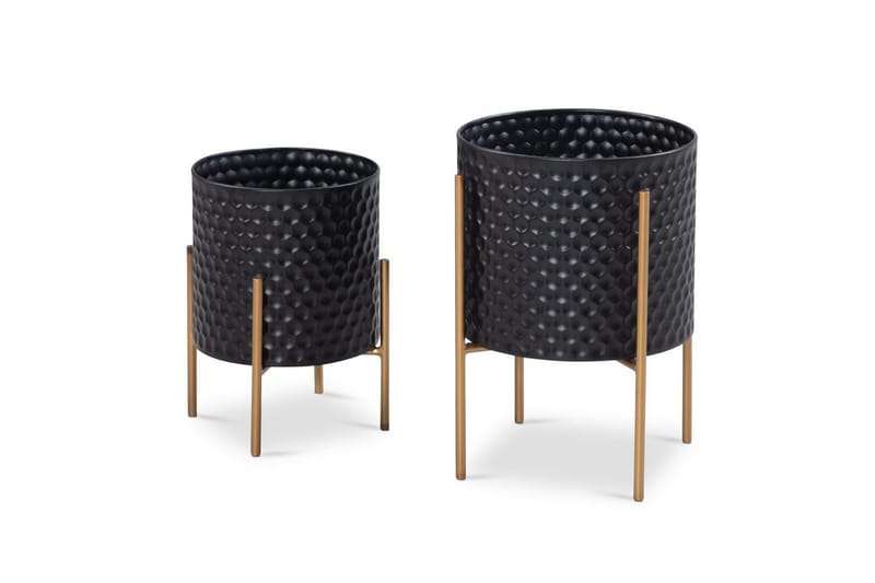 Vas Wohnling Set om 2 Aluminium Blomväxtkruka 3D-Cirkelyta Modern - Inredning - Kruka & ytterkruka