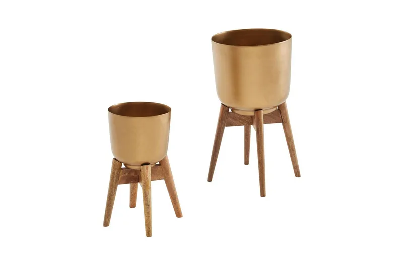 Vas Wohnling Set om 2 Aluminium Blomväxtkruka Modern, undefined