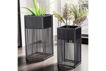 Vas Wohnling Set om 2 metall blomma växtkruka filigran gallerlook modern - Inredning - Kruka & ytterkruka