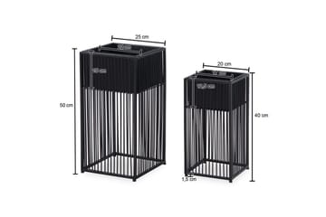 Vas Wohnling Set om 2 metall blomma växtkruka filigran gallerlook modern - Inredning - Kruka & ytterkruka