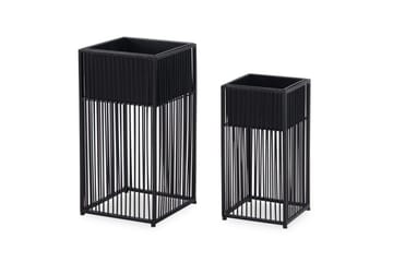 Vas Wohnling Set om 2 metall blomma växtkruka filigran gallerlook modern - Inredning - Kruka & ytterkruka