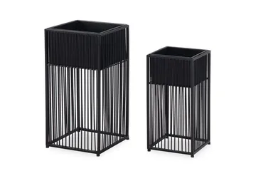 Vas Wohnling Set om 2 metall blomma växtkruka filigran gallerlook modern - Inredning - Kruka & ytterkruka