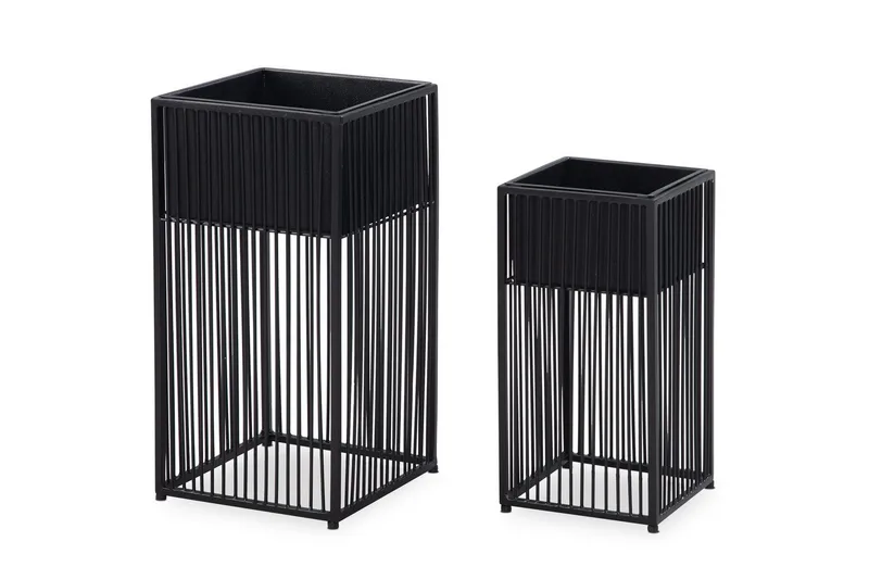 Vas Wohnling Set om 2 metall blomma växtkruka filigran gallerlook modern, undefined