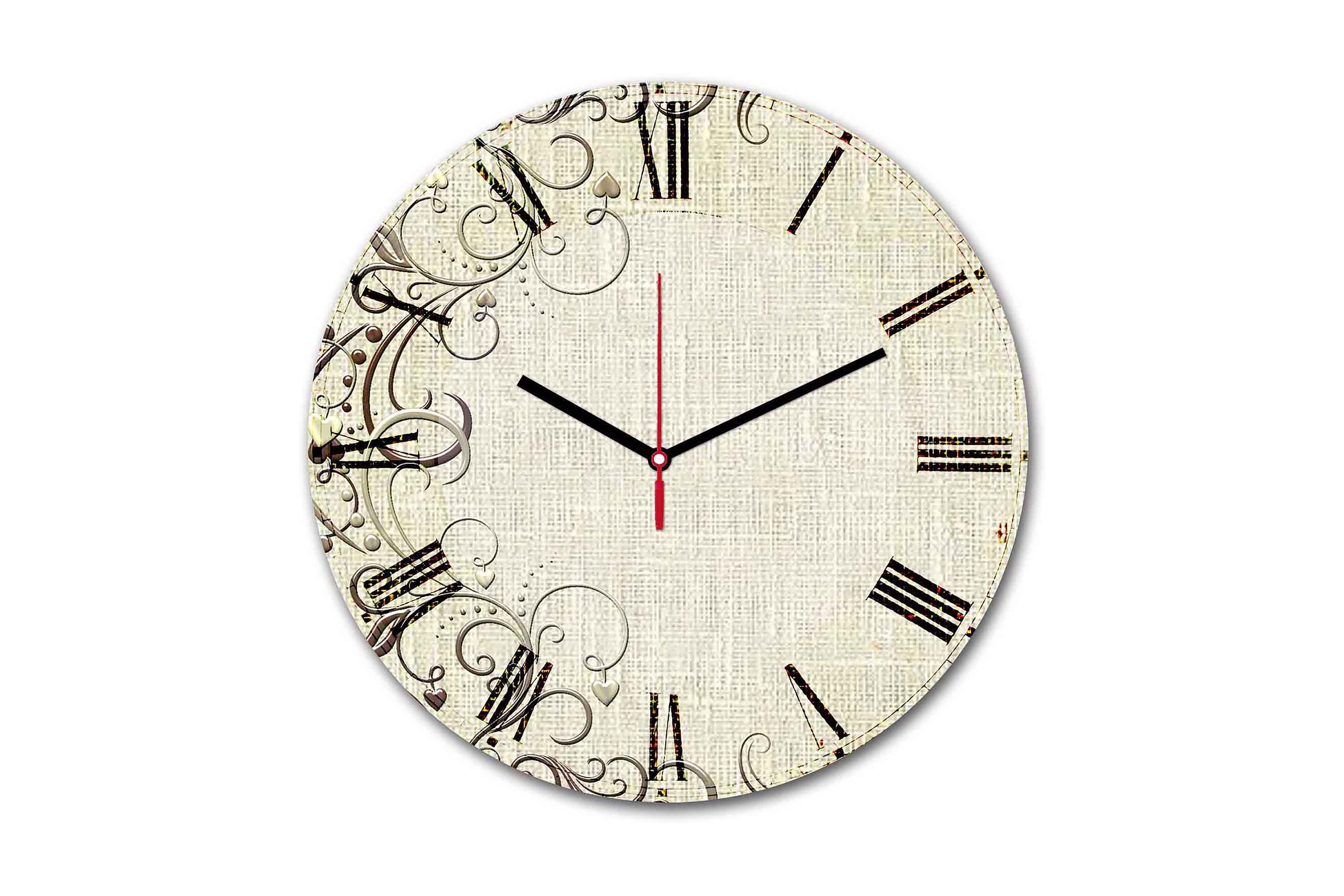 REA/Black Friday Dekorativ MDF Väggklocka 30 cm - Flerfärgad & väggur Trä