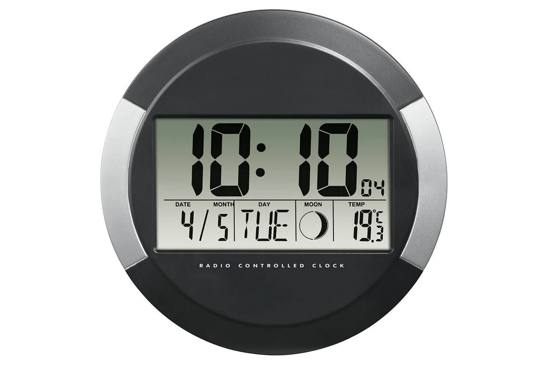 Alternativ bild 0 för Hama PP-245 - Klocka - elektronisk - skrivbord, väggmonterbar - 24.5 cm - grå, svart