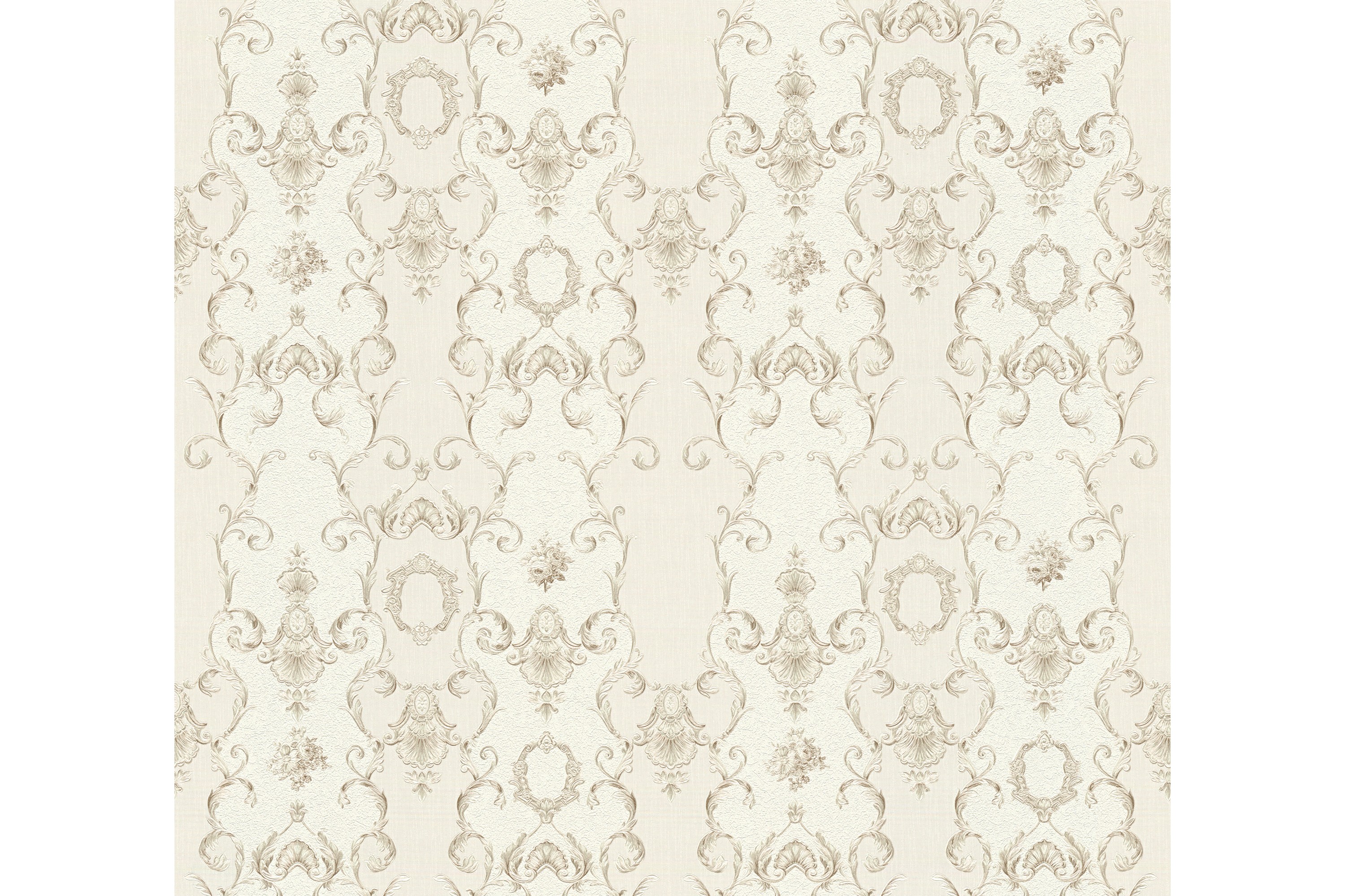 REA/Black Friday Barock Tapet Château Ovävd Grå Cream - AS Creation Mönstrad tapet Grå,Beige Tyg