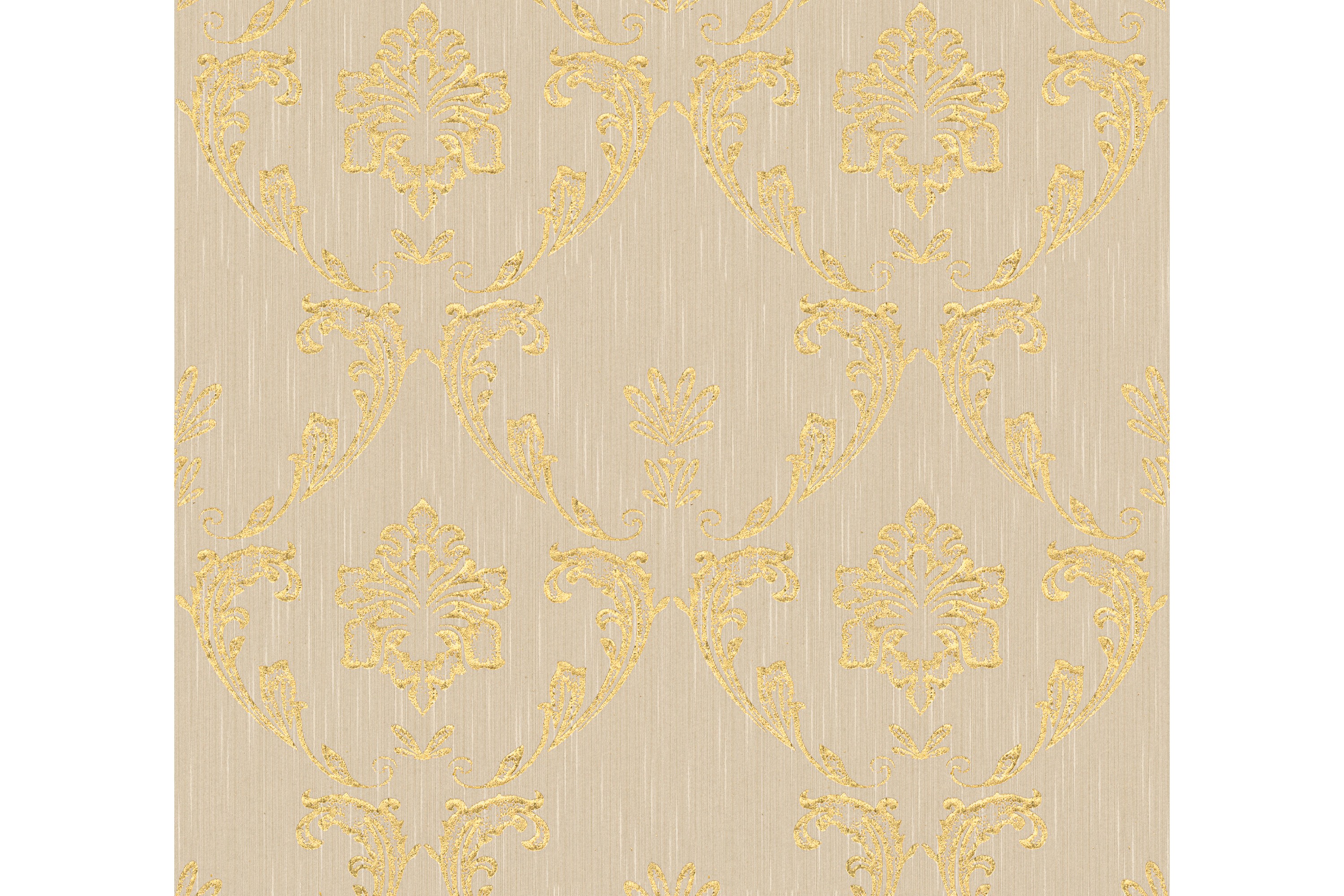 REA/Black Friday Barock Tapet Metallic Silk Ovävd Guld - AS Creation Mönstrad tapet Beige,Guld Tyg